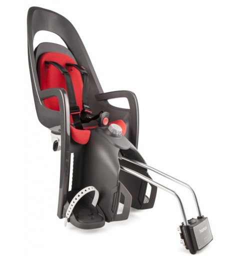 Hamax - Fotelik rowerowy Caress montowany na ramie - Dark Grey/red